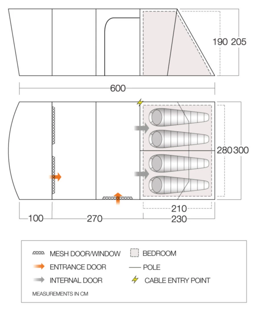 Vango Aether Poled 450XL Tent (2022) 5 Vango Aether Poled 450XL Tent (2022) - Image 3
