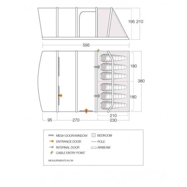 Vango Aether Air 600XL Airbeam Tent 2022 4 Vango Aether Air 600XL Airbeam Tent 2022 - Image 2