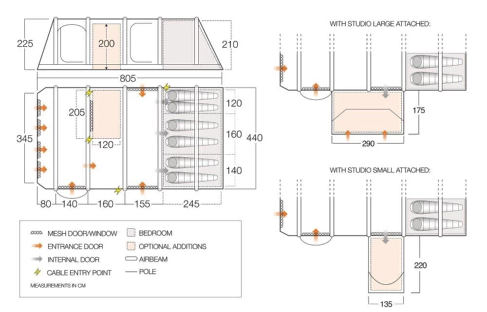Vango Airbeam Vango Anantara IV 650xl Air Tent (2023) 4 Vango Airbeam Vango Anantara IV 650xl Air Tent (2023) - Image 2