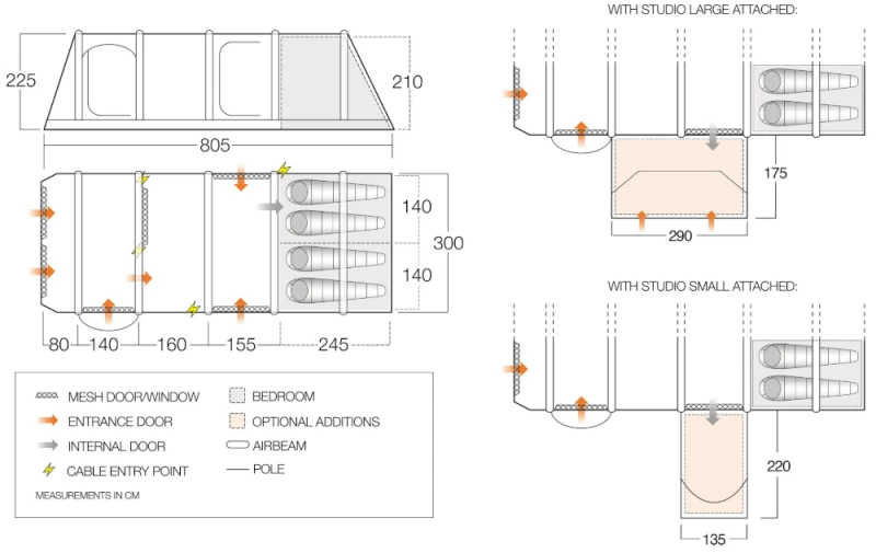 Vango Anantara IV Air 450XL Airbeam Tent 2023 4 Vango Anantara IV Air 450XL Airbeam Tent 2023 - Image 2