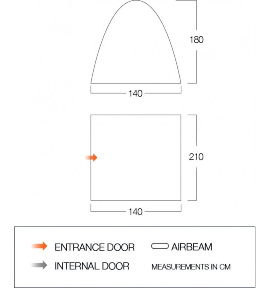 Vango Free-Standing Inner Tent (Midnight) (BR003) 3 Vango Free-Standing Inner Tent (Midnight) (BR003) - Image 2