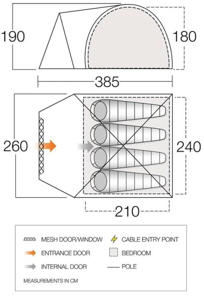 Vango Cragmor 400 (Poled) Tent 2023 4 Vango Cragmor 400 (Poled) Tent 2023 - Image 2