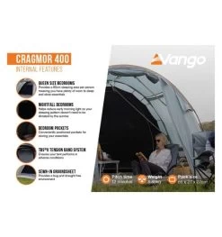 Vango Cragmor 400 (Poled) Tent 2023 16 Vango Cragmor 400 (Poled) Tent 2023 -Vango cragmor 400 image 4