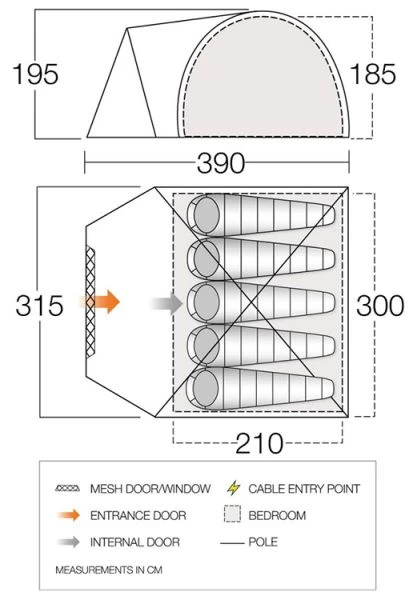 Vango Cragmor 500 (Poled) Tent 2023 4 Vango Cragmor 500 (Poled) Tent 2023 - Image 2