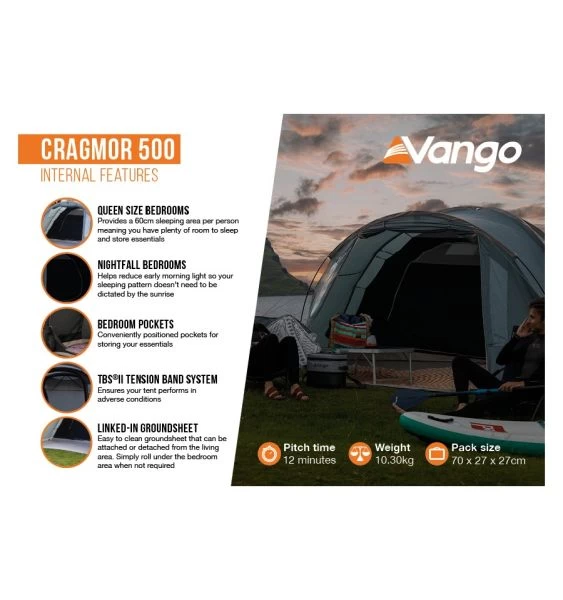 Vango Cragmor 500 (Poled) Tent 2023 6 Vango Cragmor 500 (Poled) Tent 2023 - Image 4