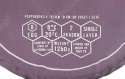 Vango Ember Single Sleeping Bag - Arctic Dusk -Vango ember single arctic dusk image 5