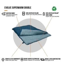 Vango Evolve Superwarm Sleeping Bag - Double 12 Vango Evolve Superwarm Sleeping Bag - Double -Vango evolve superwarm double 3 1 1