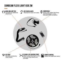 Vango Sunbeam Flexi Light 2m (USB) 10 Vango Sunbeam Flexi Light 2m (USB) -Vango family essentials infographicscall outs5