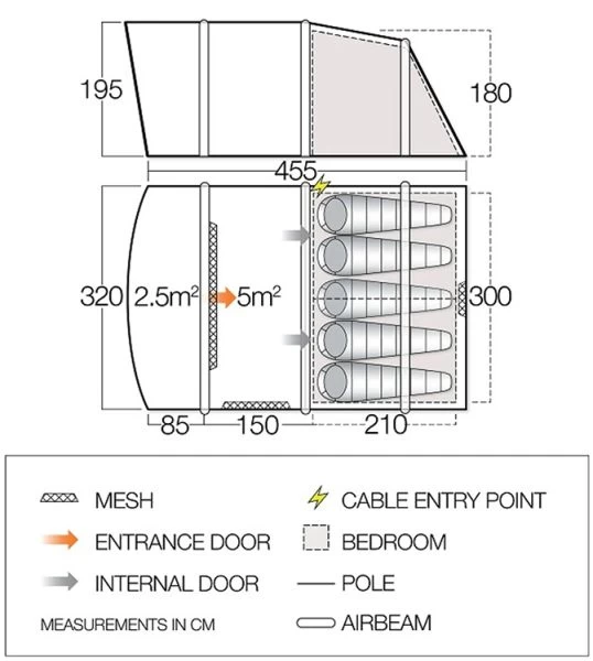 Vango Harris Air 500 Airbeam Tent 2023 4 Vango Harris Air 500 Airbeam Tent 2023 - Image 2