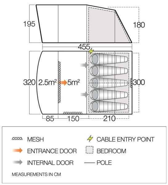 Vango Harris TC 500 (Poled) Tent 2023 4 Vango Harris TC 500 (Poled) Tent 2023 - Image 2