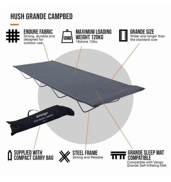 Vango Hush Camp Bed - Grande 6 Vango Hush Camp Bed - Grande - Image 4