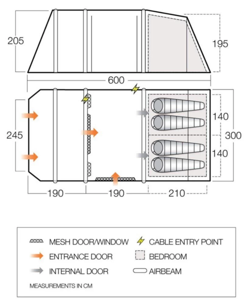 Vango Airbeam Vango Joro Air 450 Eco Dura Tent Package (2023) 5 Vango Airbeam Vango Joro Air 450 Eco Dura Tent Package (2023) - Image 3