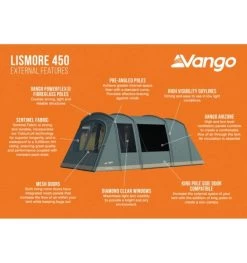Vango Lismore 450 (Poled) Tent 2023 (Incl. Footprint) 15 Vango Lismore 450 (Poled) Tent 2023 (Incl. Footprint) -Vango lismore 450 image 3