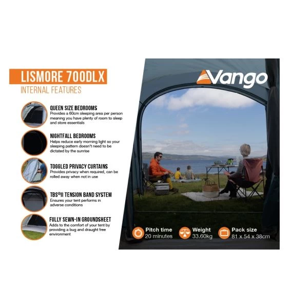 Vango Lismore 700DLX (Poled) Tent 2023 (Incl. Footprint) 6 Vango Lismore 700DLX (Poled) Tent 2023 (Incl. Footprint) - Image 4