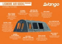 Vango Airbeam Vango Lismore Air 600XL Tent Package (2023) 15 Vango Airbeam Vango Lismore Air 600XL Tent Package (2023) -Vango lismore air 600xl package 1