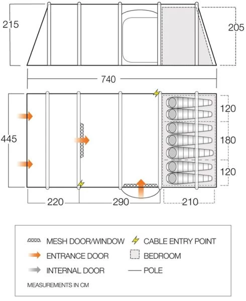 Vango Lismore Air 700DLX Airbeam Tent 2023 (Incl. Footprint) 4 Vango Lismore Air 700DLX Airbeam Tent 2023 (Incl. Footprint) - Image 2