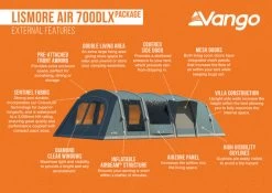 Vango Airbeam Vango Lismore Air 700DLX Tent Package (2023) 16 Vango Airbeam Vango Lismore Air 700DLX Tent Package (2023) -Vango lismore air 700dlx package