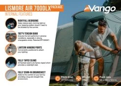 Vango Airbeam Vango Lismore Air 700DLX Tent Package (2023) 17 Vango Airbeam Vango Lismore Air 700DLX Tent Package (2023) -Vango lismore air 700dlx package2