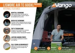 Vango Airbeam Vango Lismore Air TC 600XL Tent Package (2023) -Vango lismore air tc 600xl package2