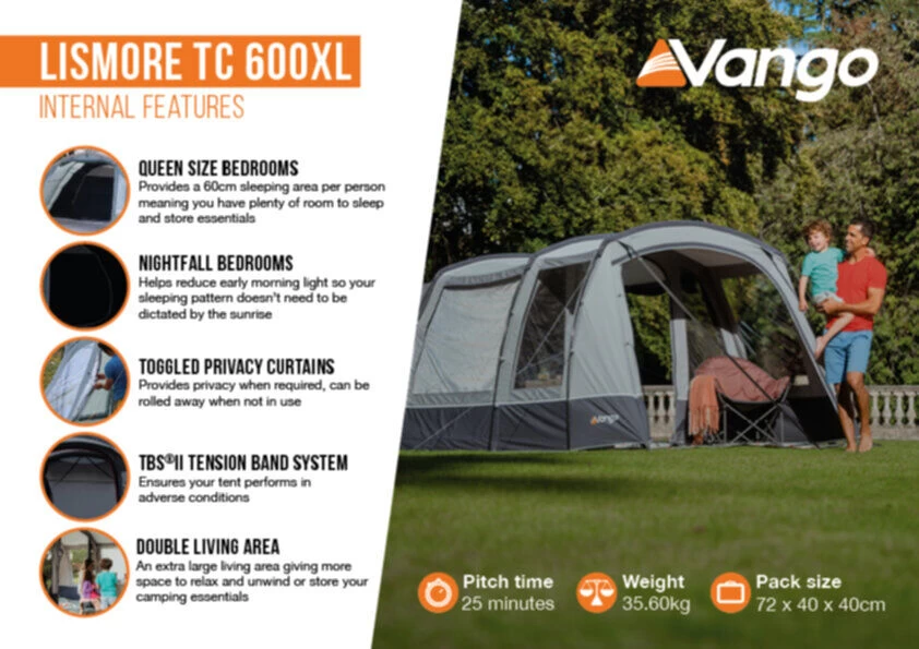Vango Lismore TC 600XL Poled Tent Package (2023) 5 Vango Lismore TC 600XL Poled Tent Package (2023) - Image 4