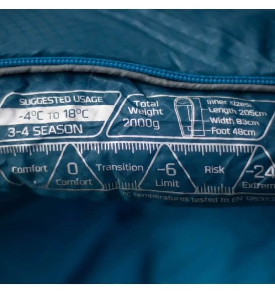 Vango Nitestar Alpha 350 Sleeping Bag - Blue 6 Vango Nitestar Alpha 350 Sleeping Bag - Blue - Image 4