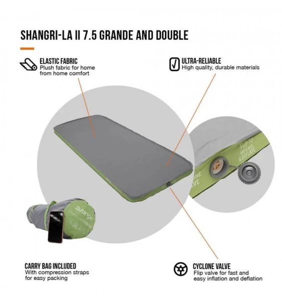 Vango Self Inflate Mat Shangri-La II 7.5cm - Grande 4 Vango Self Inflate Mat Shangri-La II 7.5cm - Grande - Image 2