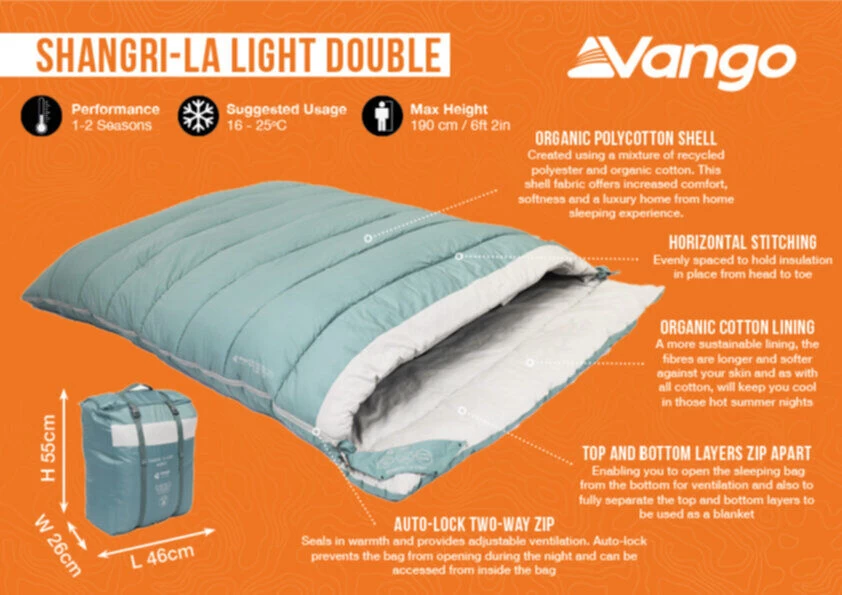 Vango Shangri-La Light Double Sleeping Bag (2023) 6 Vango Shangri-La Light Double Sleeping Bag (2023) - Image 4