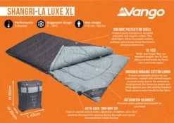 Vango Shangri-La Luxe XL Sleeping Bag (2023) -Vango shangri la luxe xl infographic 1