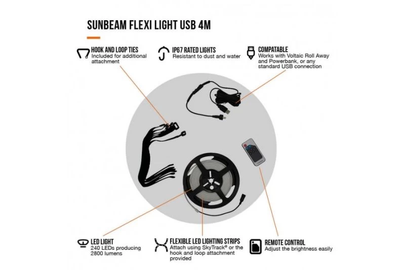 Vango Sunbeam Flexi Light 4m - USB 4 Vango Sunbeam Flexi Light 4m - USB - Image 2