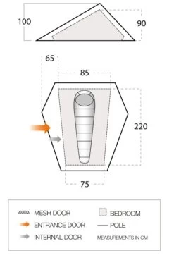 Vango Heddon 100 Tent (2022) 13 Vango Heddon 100 Tent (2022) -Vango vango 2022 tents floorplan heddon 100 low res