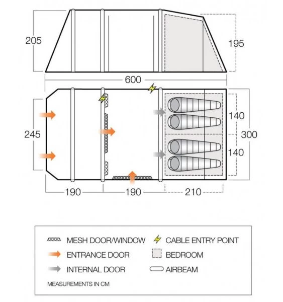 Vango Joro Air 450 Airbeam Tent 2022 4 Vango Joro Air 450 Airbeam Tent 2022 - Image 2