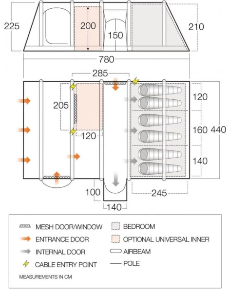 Vango Ventanas II Air TC 650XL Airbeam Tent 2023 4 Vango Ventanas II Air TC 650XL Airbeam Tent 2023 - Image 2