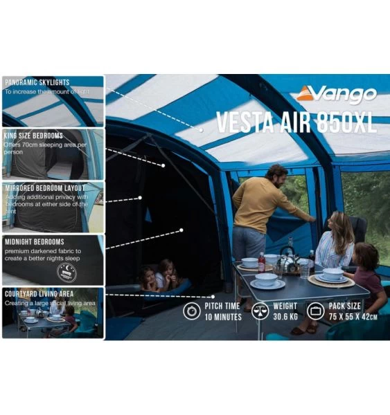 Vango Vesta Air 850XL Airbeam Tent 2023 7 Vango Vesta Air 850XL Airbeam Tent 2023 - Image 5